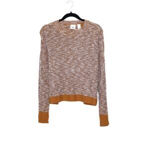 DAYTRIP Marled Sweater Cinnamon Oversized Knit Tulip Back Ribbed Women's L